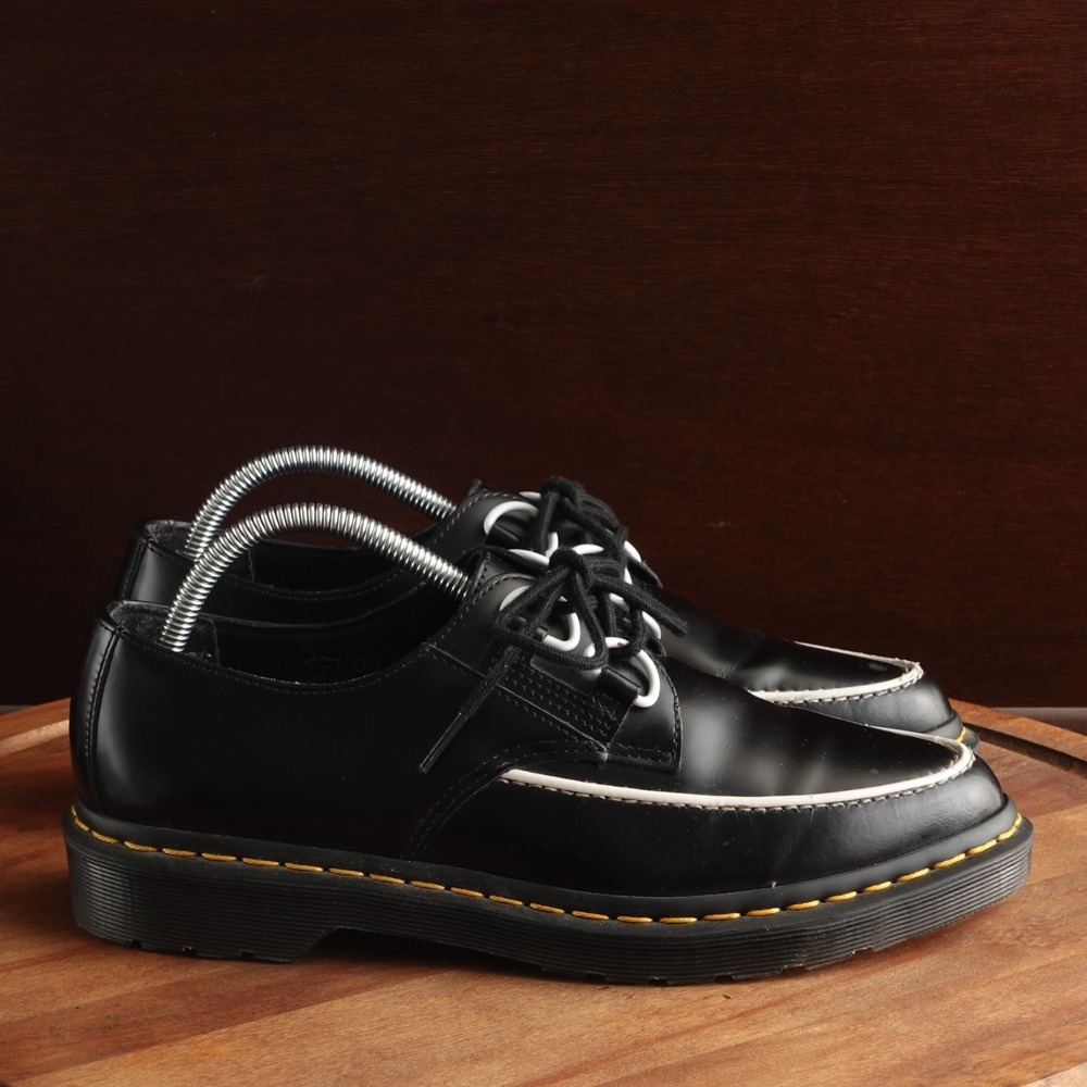Dr. Martens Oxfords Womens SZ 10 BLK Belladonna Twee‎ Preppy Academia Shoes READ